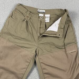 Columbia PFG Omni-Shield Hunting Gear Pants Mens 34x30 Khaki Canvas Tactical